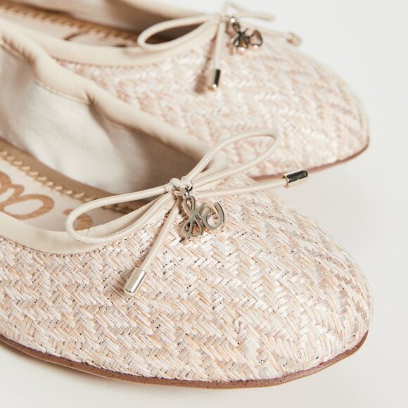 Sam Edelman - Felicia cream textured ballet flats (Size 9) - Picture 2 of 5
